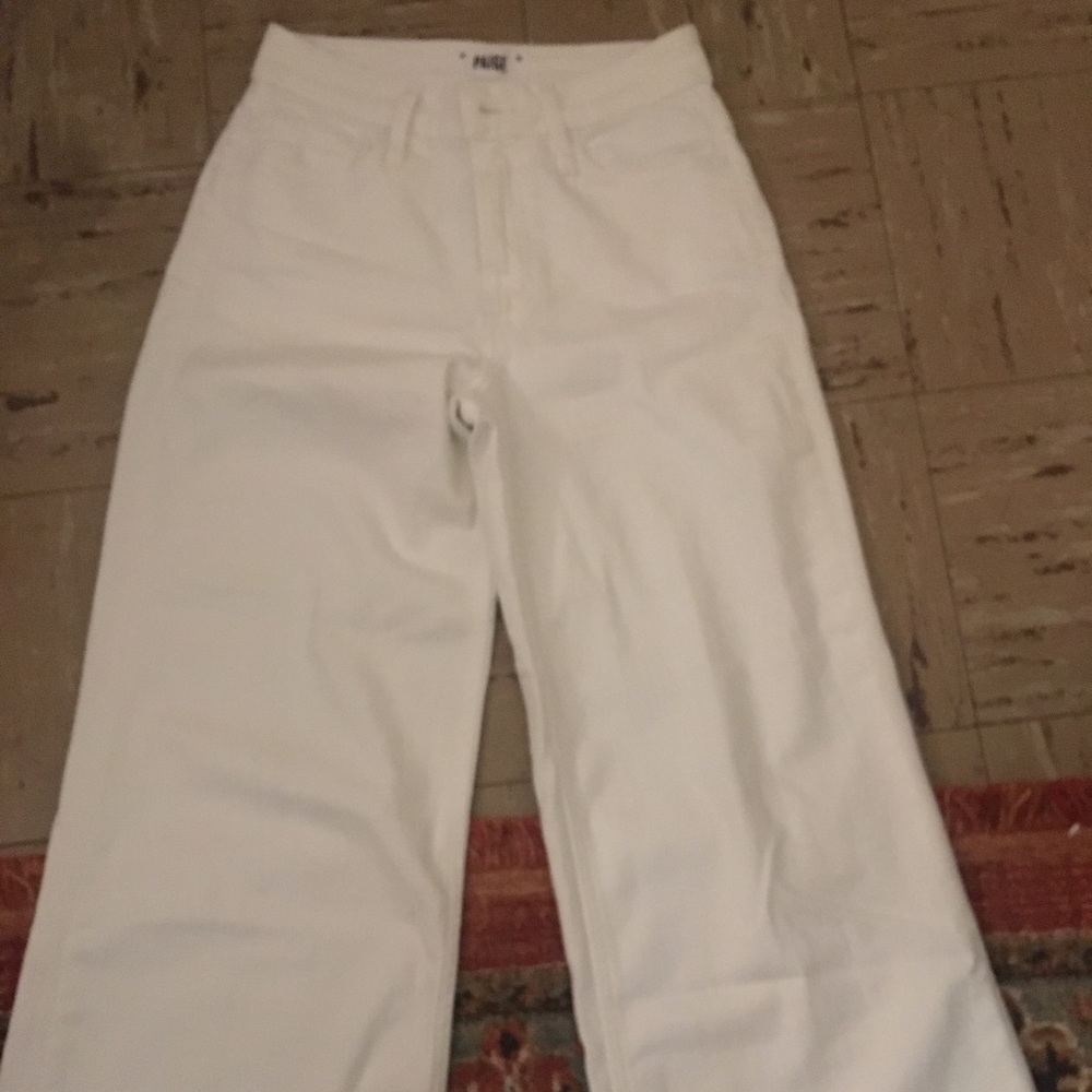 Paige Wide Leg White Pants
